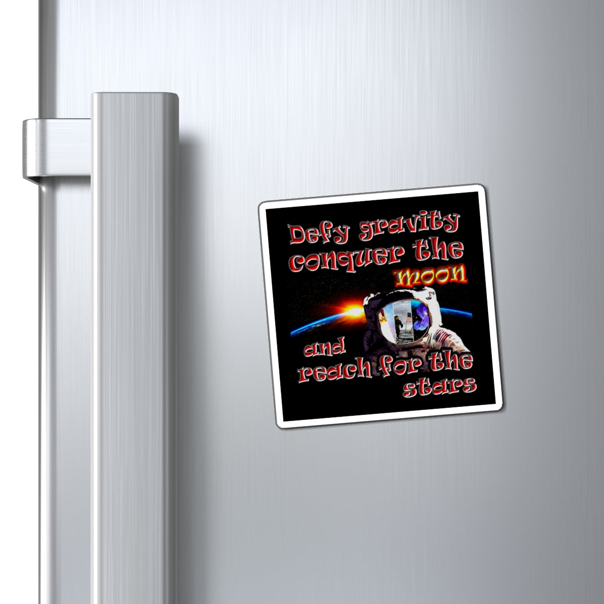 defy conquer reach - Magnets - (black)
