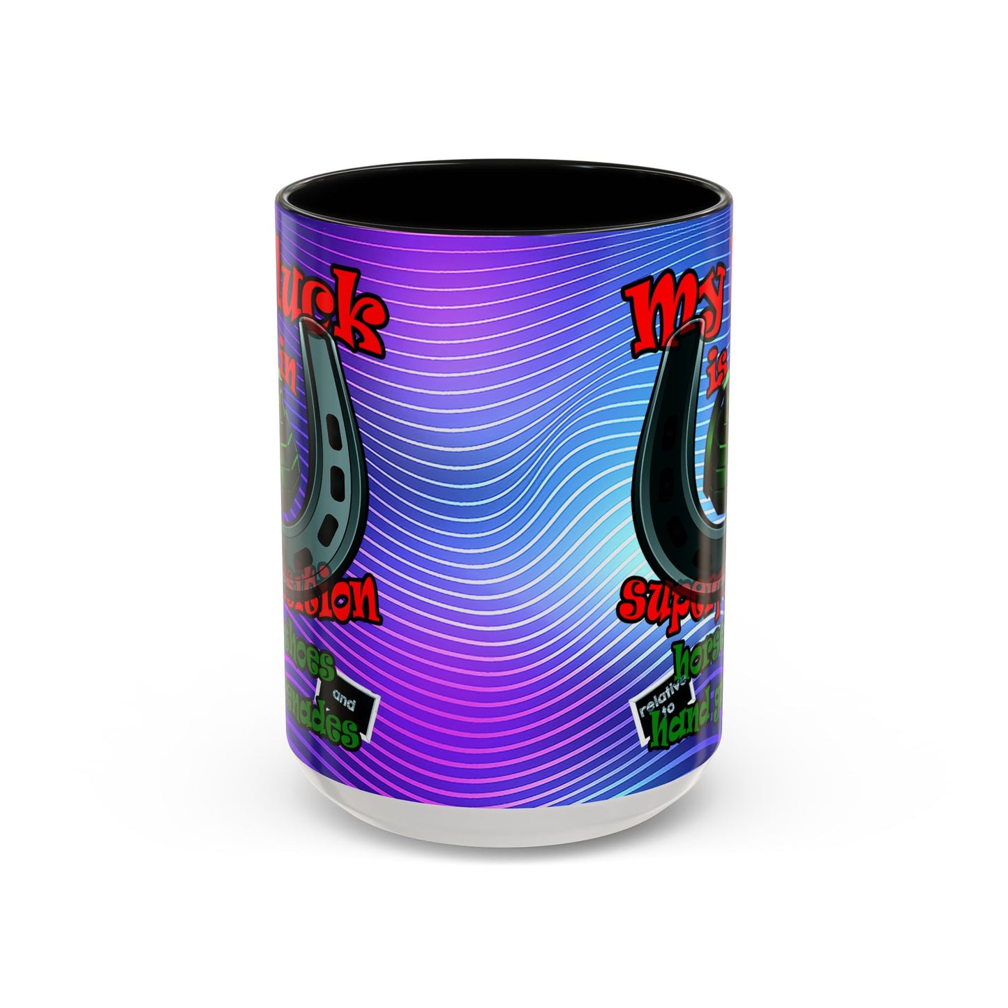 my luck - Accent Mug (purple wave)