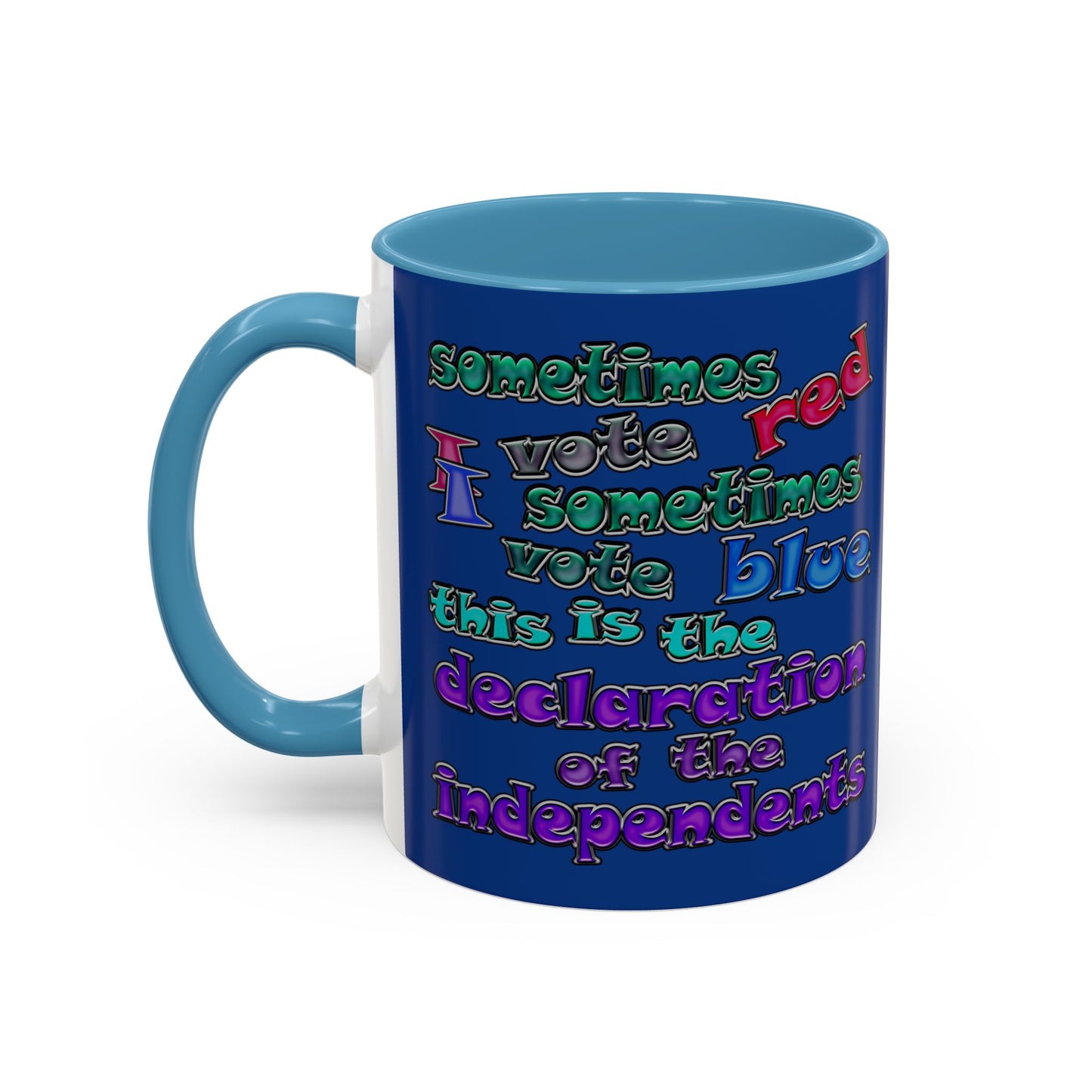 declaration of the independents - Accent Mug (dark blue)