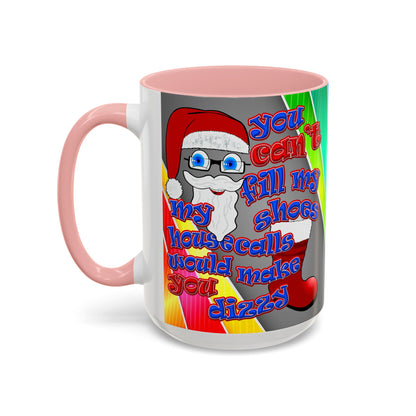 santa's shoes - Accent Mug (rainbow split)