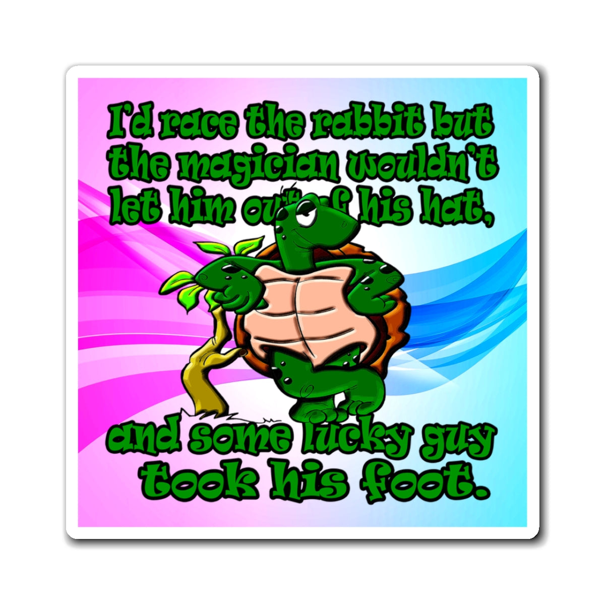 turtle race - Magnets - (light blue-pink wave)