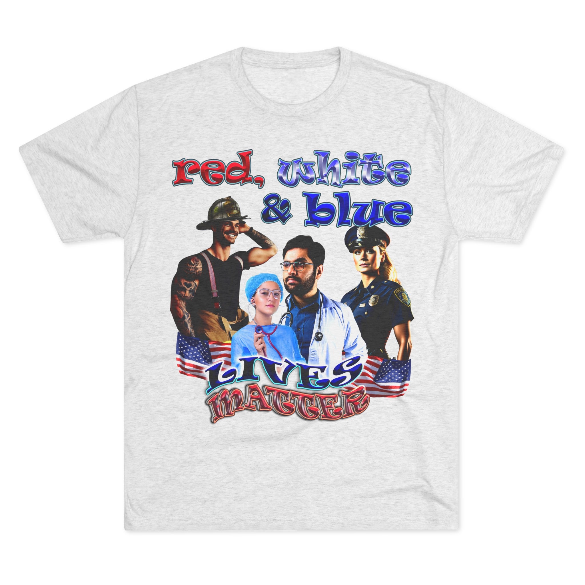 rw&b lives matter - Unisex Tri-Blend Crew Tee