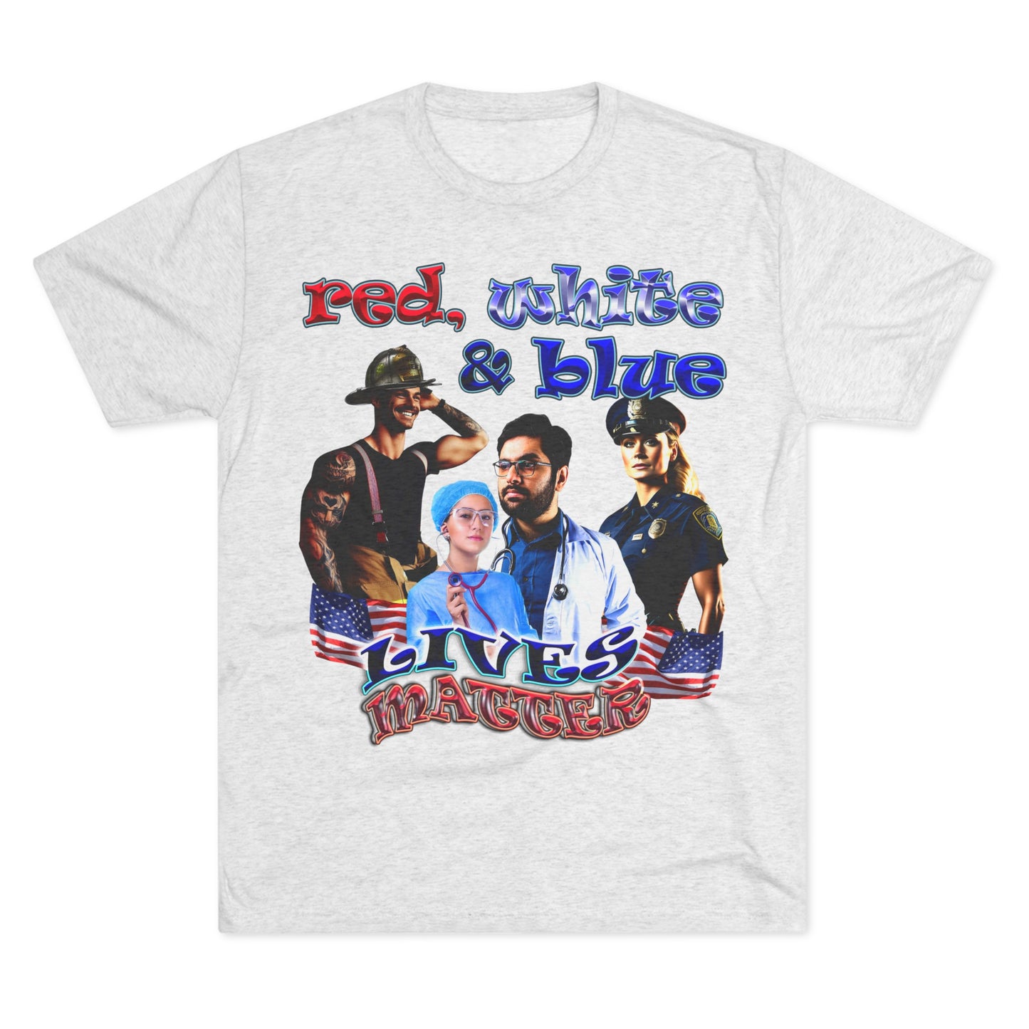 rw&b lives matter - Unisex Tri-Blend Crew Tee