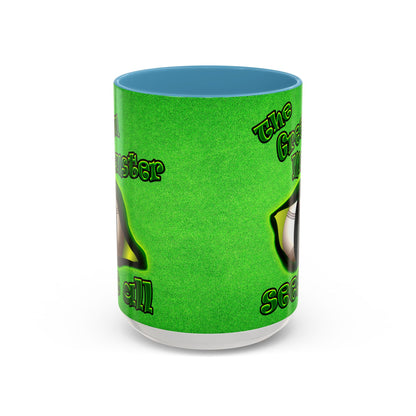 green monster - Accent Mug (green turf)