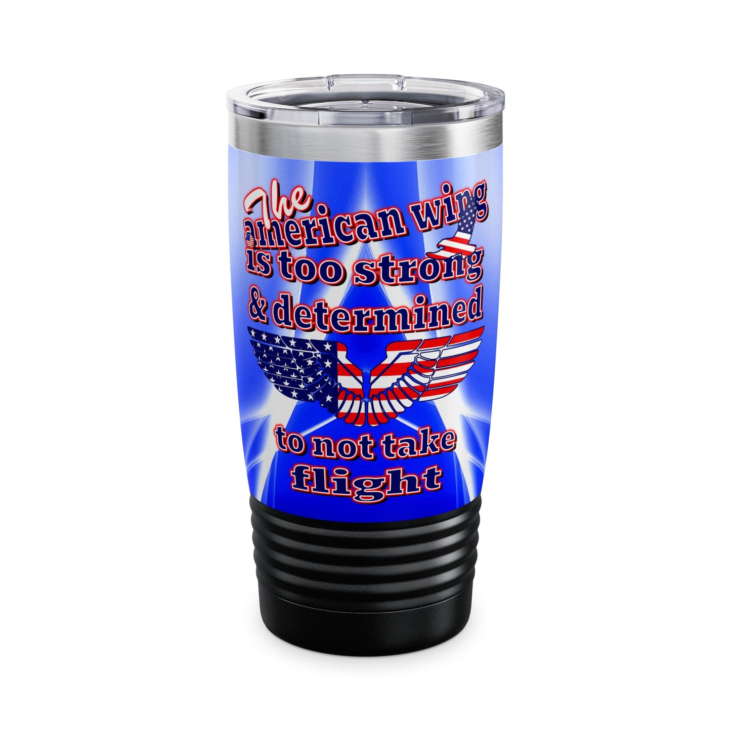 american wing - Ringneck Tumbler, 20oz (blue-white wave)