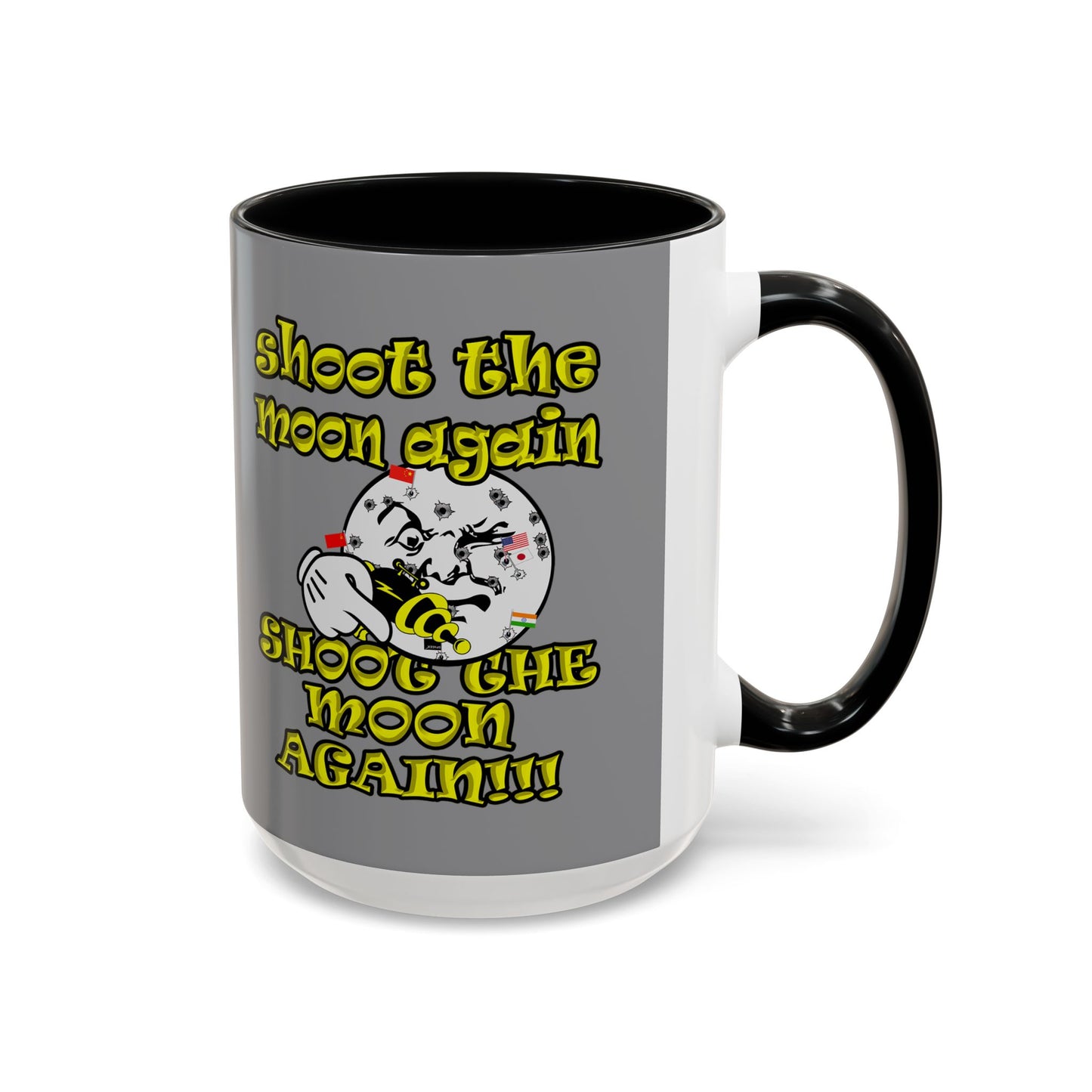 shoot the moon again - Accent Mug (grey)