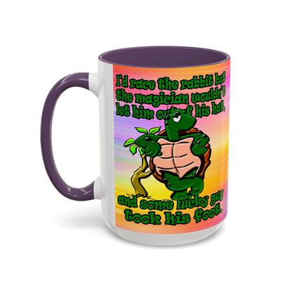 turtle race - Accent Mug (color blur)