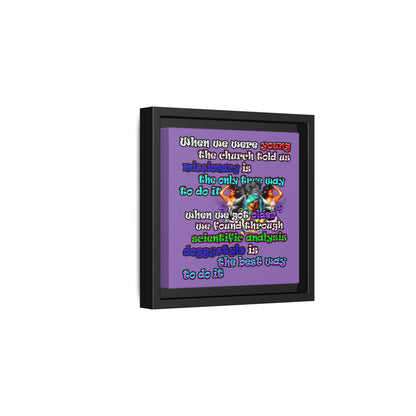 doggystyle - framed canvas art (light purple)