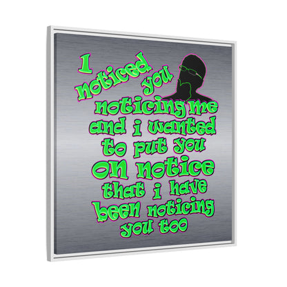 noticed you noticing - framed canvas art (brushed nickel)