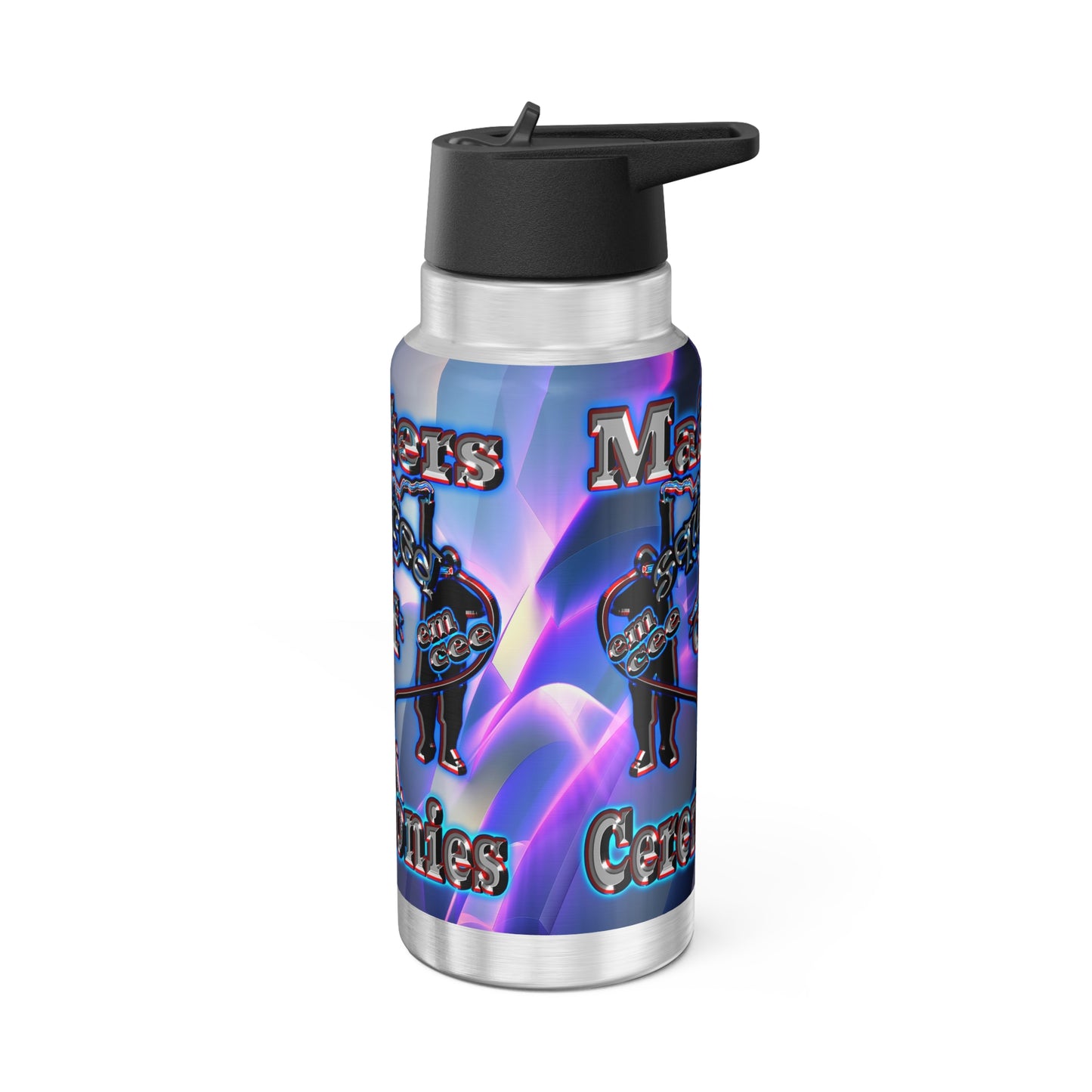 em cee squared - Gator Tumbler, 32oz (grey-pink wave)