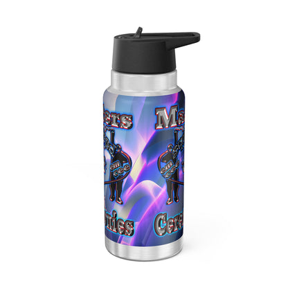 em cee squared - Gator Tumbler, 32oz (grey-pink wave)