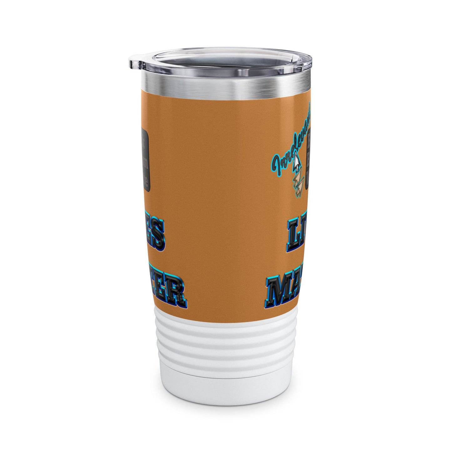 irrelevant - Ringneck Tumbler, 20oz (light brown)