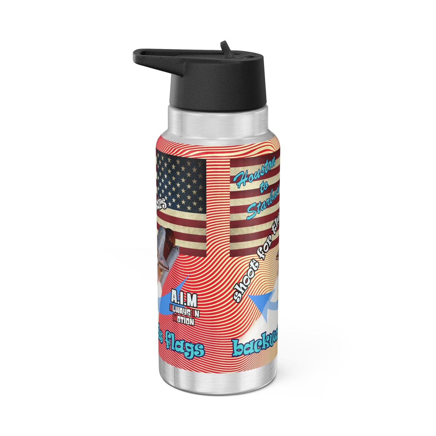 shoot for the stars - Gator Tumbler, 32oz (yellow-orange wave)