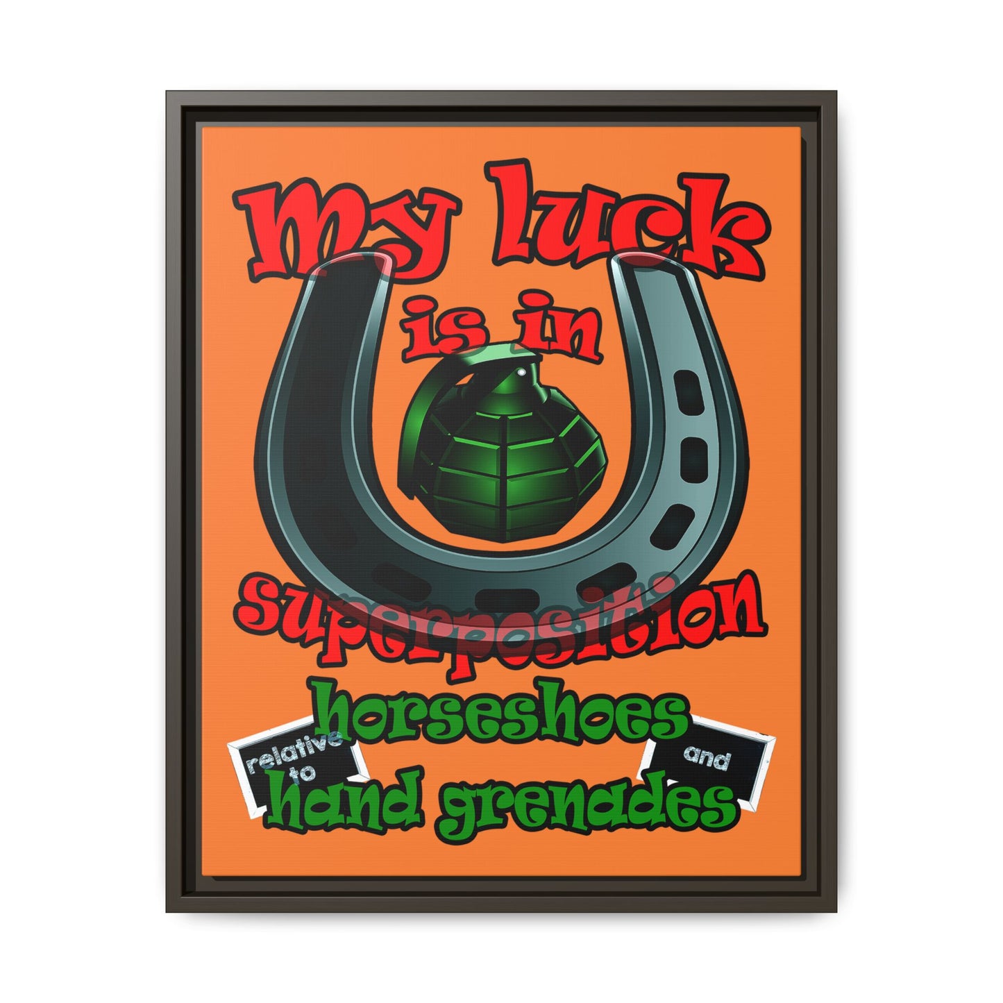 my luck - framed canvas art (crusta)