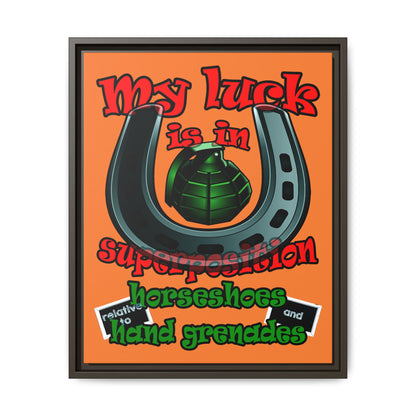 my luck - framed canvas art (crusta)