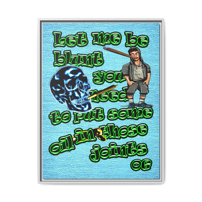og - framed canvas art (faded blue)