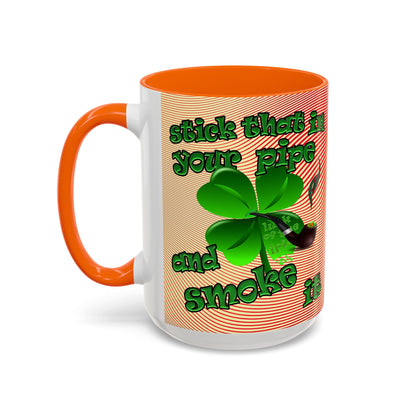 celtics logo - Accent Mug (yellow-orange wave)