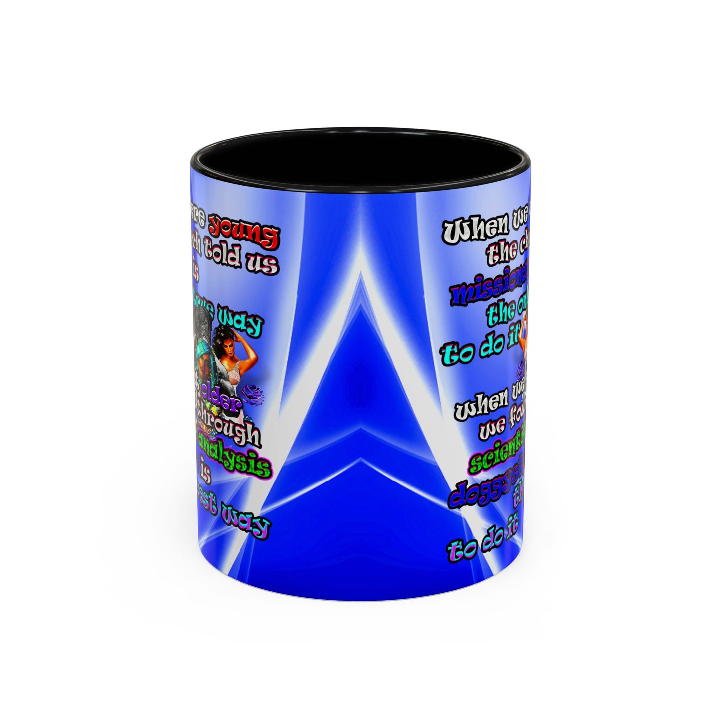 doggystyle - Accent Mug (blue-white wave)