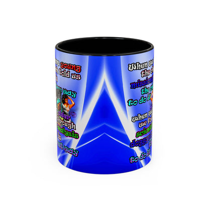 doggystyle - Accent Mug (blue-white wave)