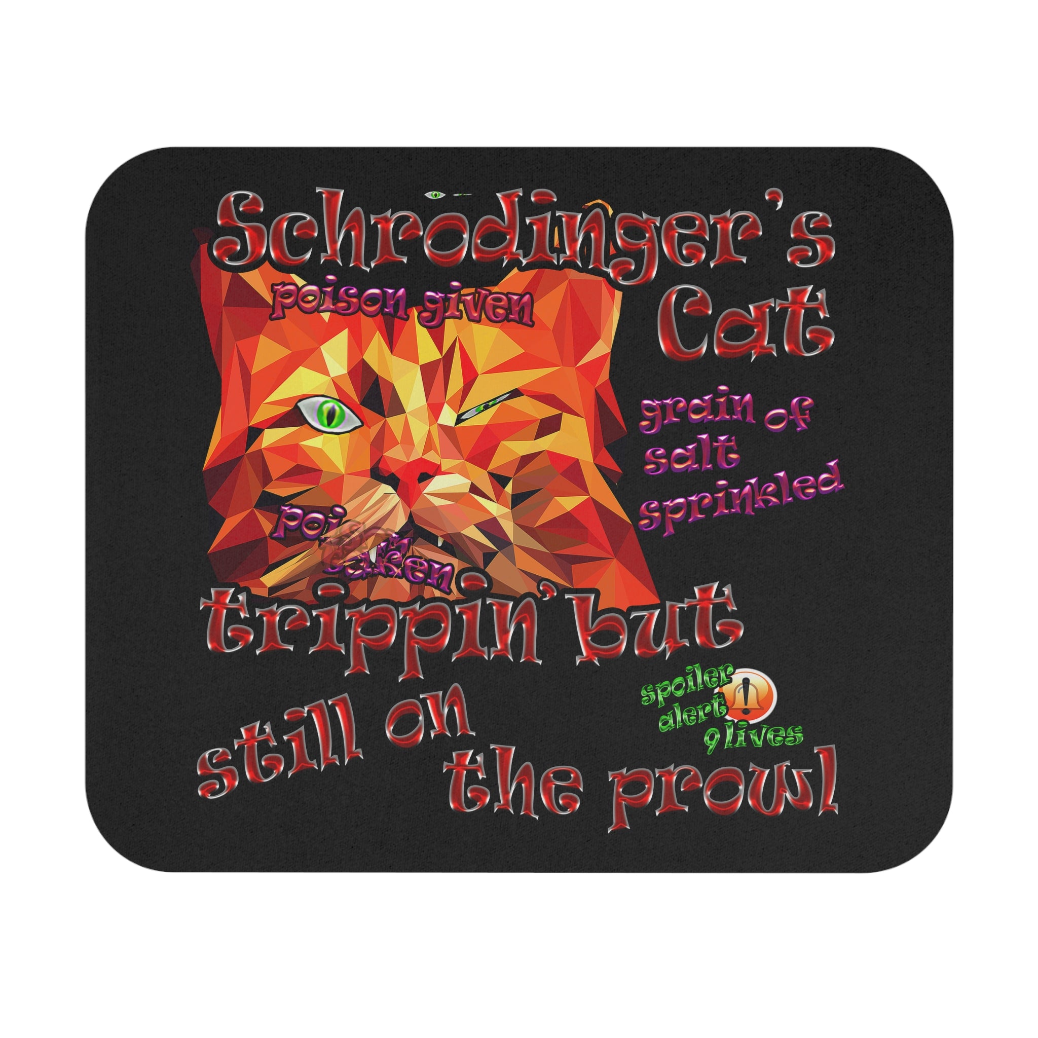 schrodinger's cat - Mouse Pad (Rectangle) (black)