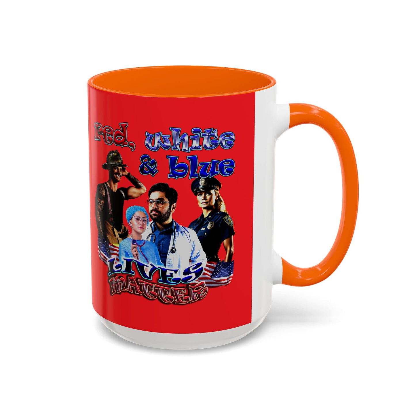 rw&b lives matter - Accent Mug (red)