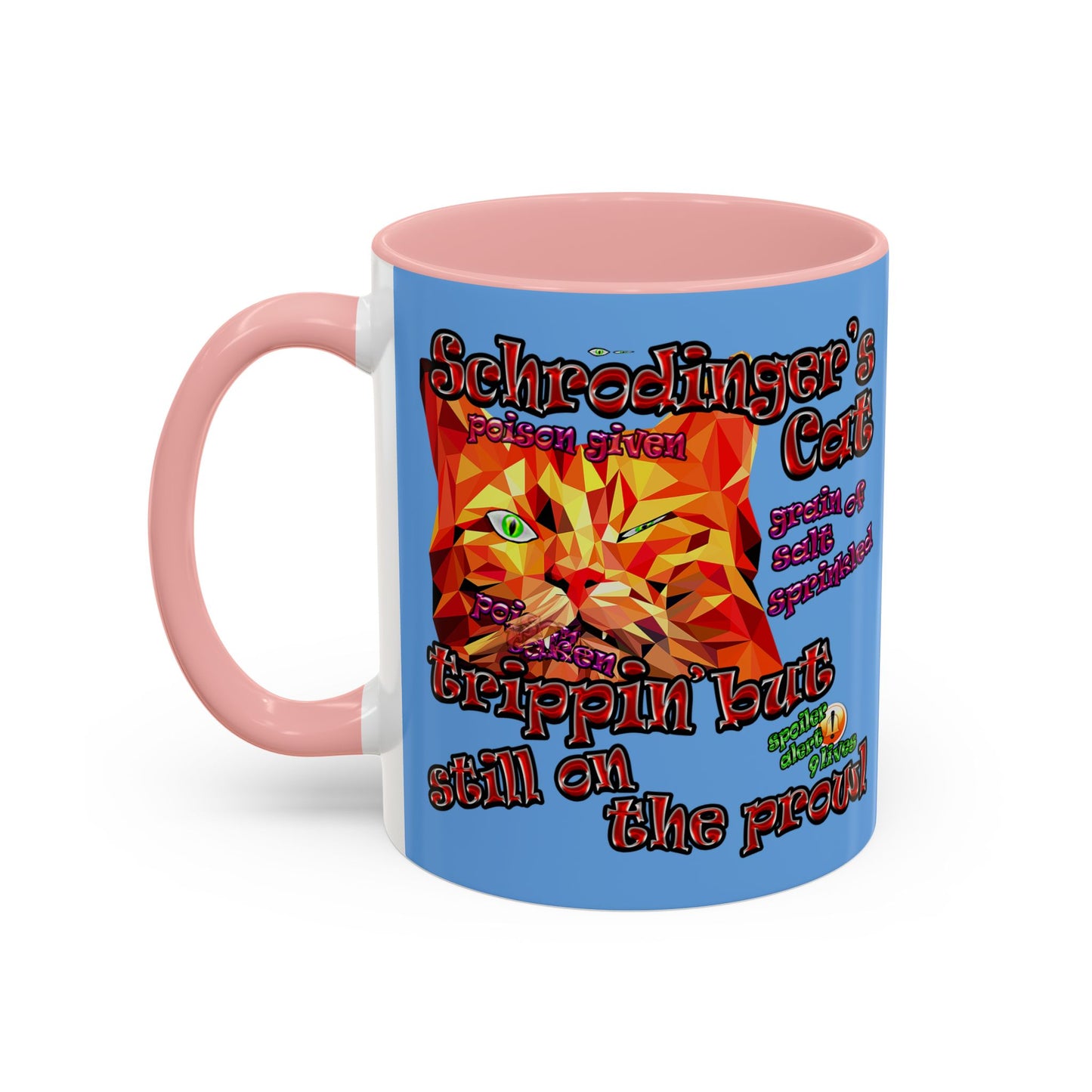 schrodinger's cat - Accent Mug (light blue)