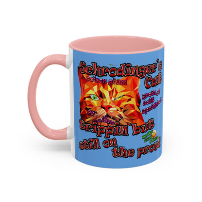 schrodinger's cat - Accent Mug (light blue)