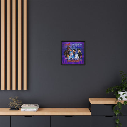 rw&b lives matter - framed canvas art (purple wave)