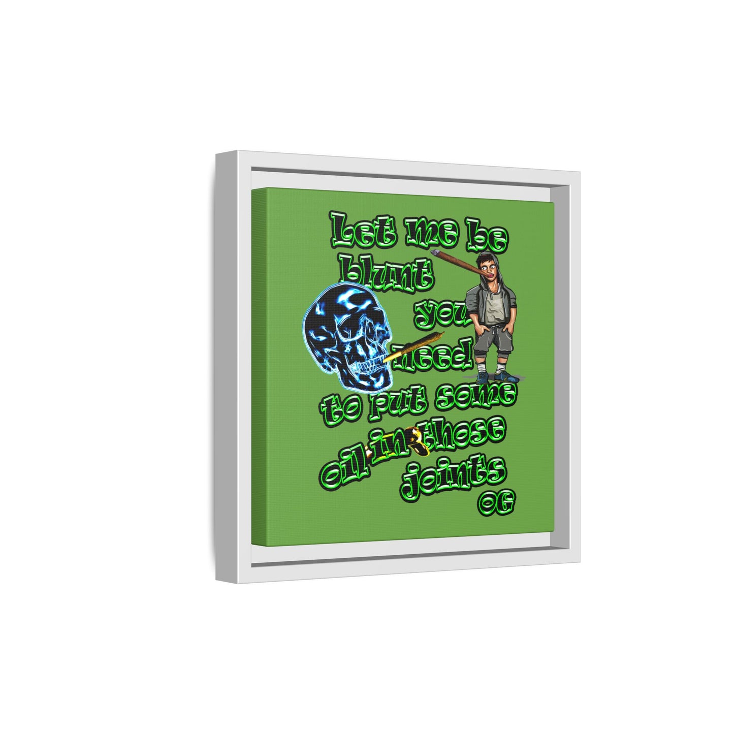 og - framed canvas art (green)