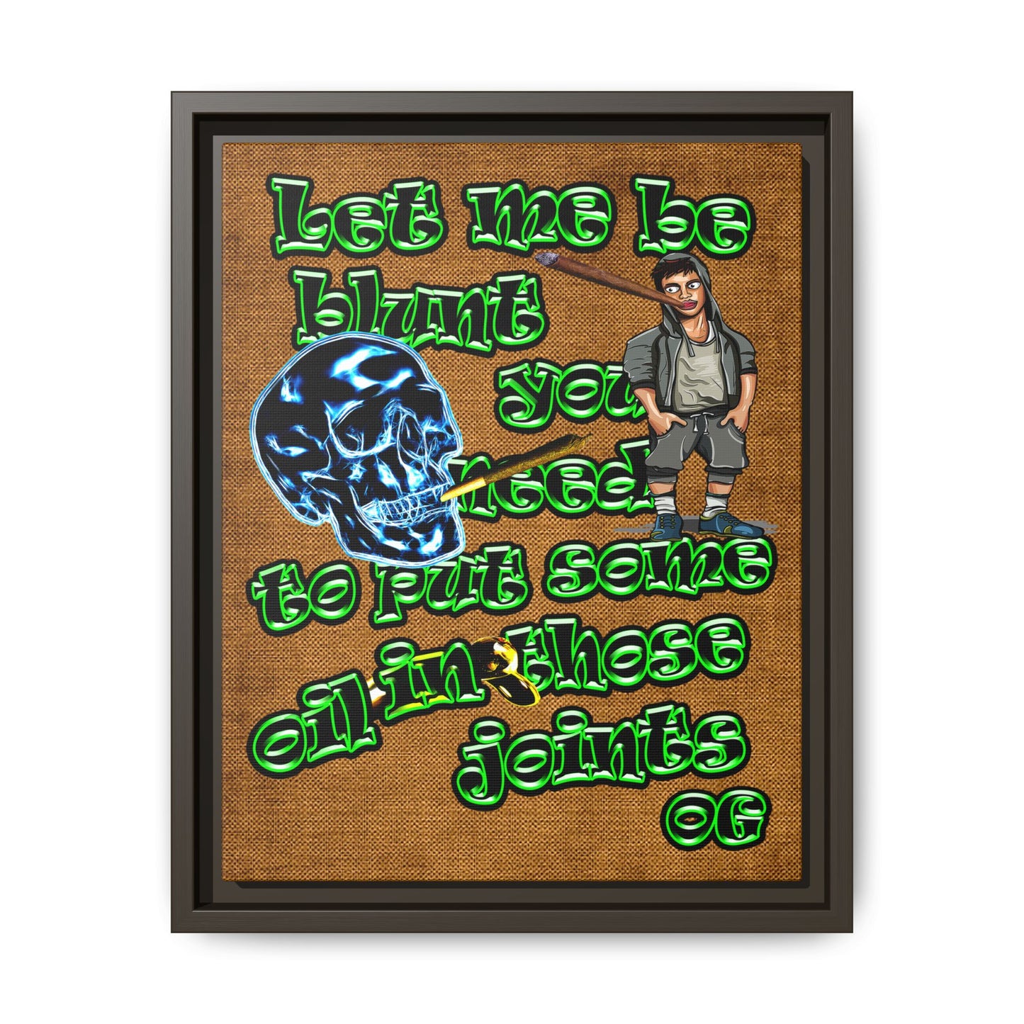 og - framed canvas art (brown papyrus)