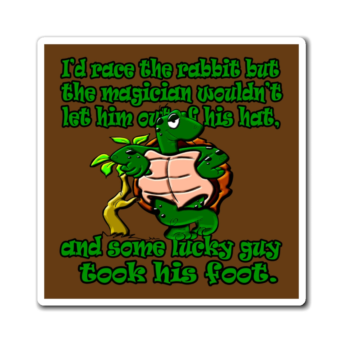 turtle race - Magnets - (brown)