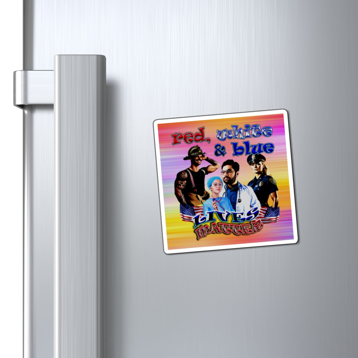 rw&b lives matter - Magnets - (color blur)