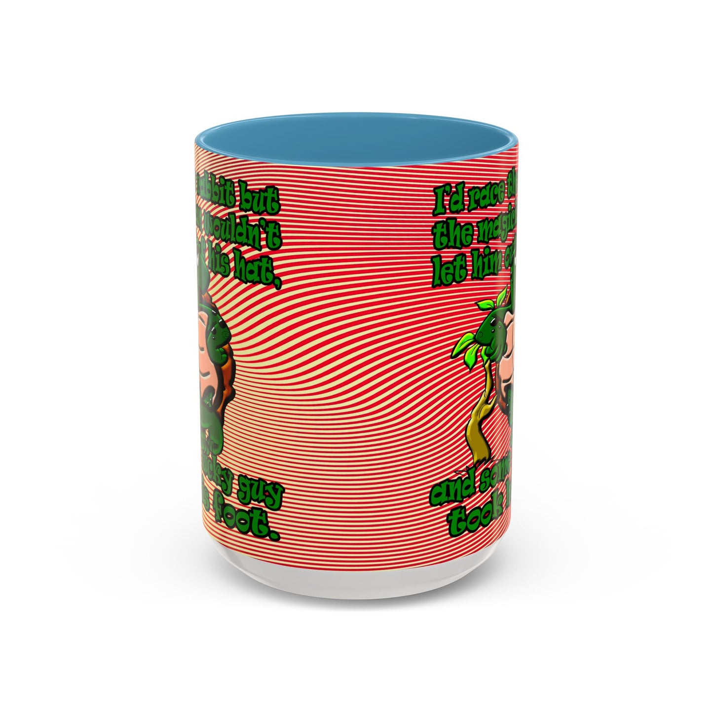 turtle race - Accent Mug (yellow-orange wave)