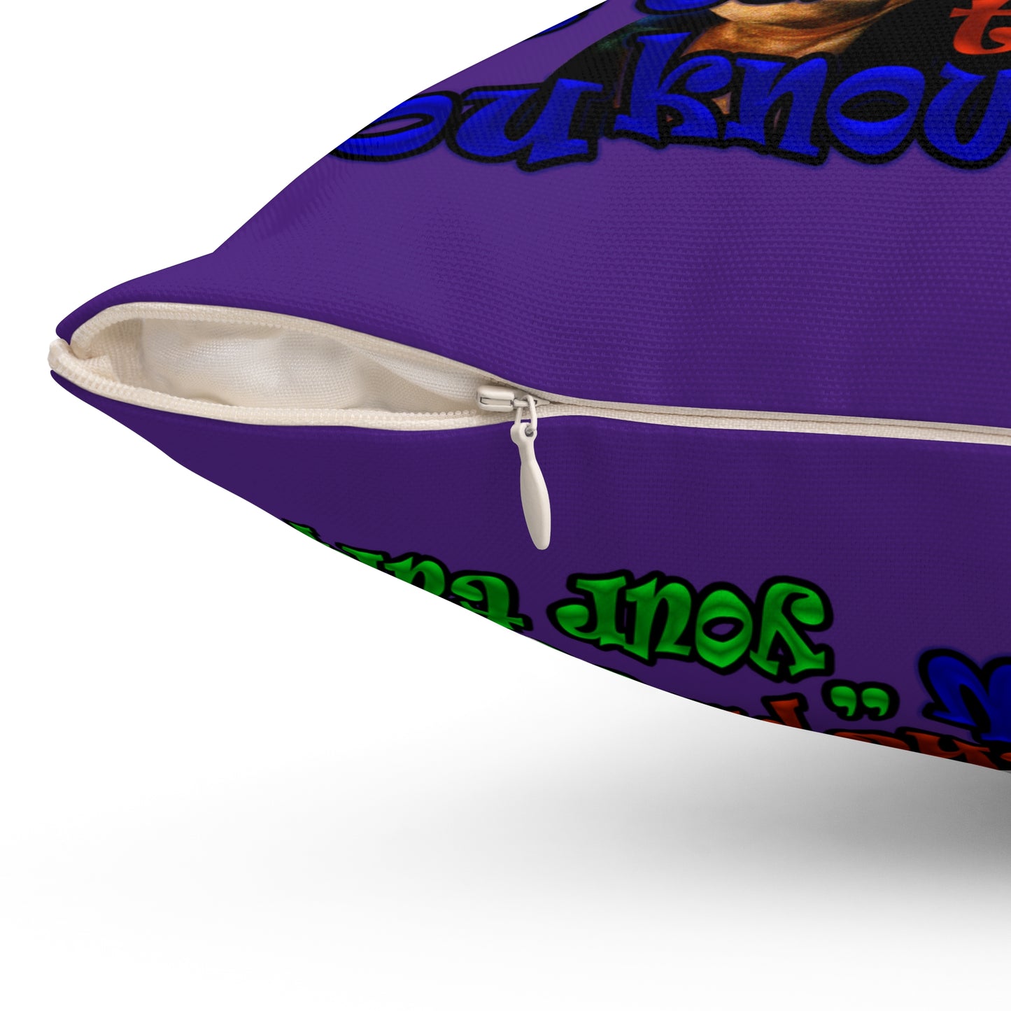 high noon - Spun Polyester Square Pillow - (purple)