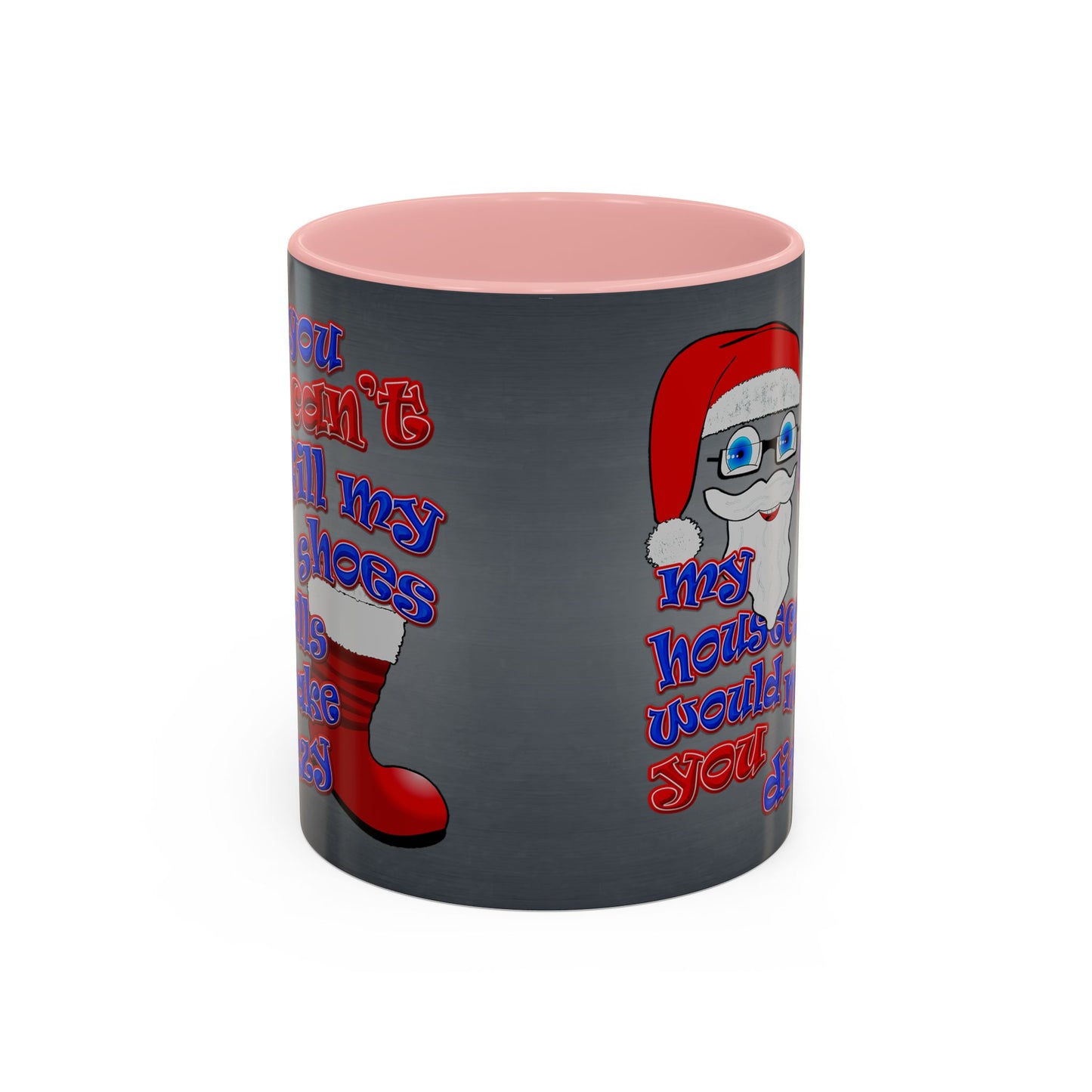 santa's shoes - Accent Mug (grey-light grey)
