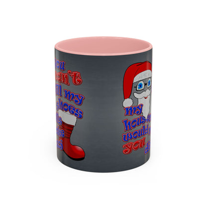 santa's shoes - Accent Mug (grey-light grey)