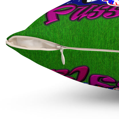 tag that - Spun Polyester Square Pillow - ('snoops' background)
