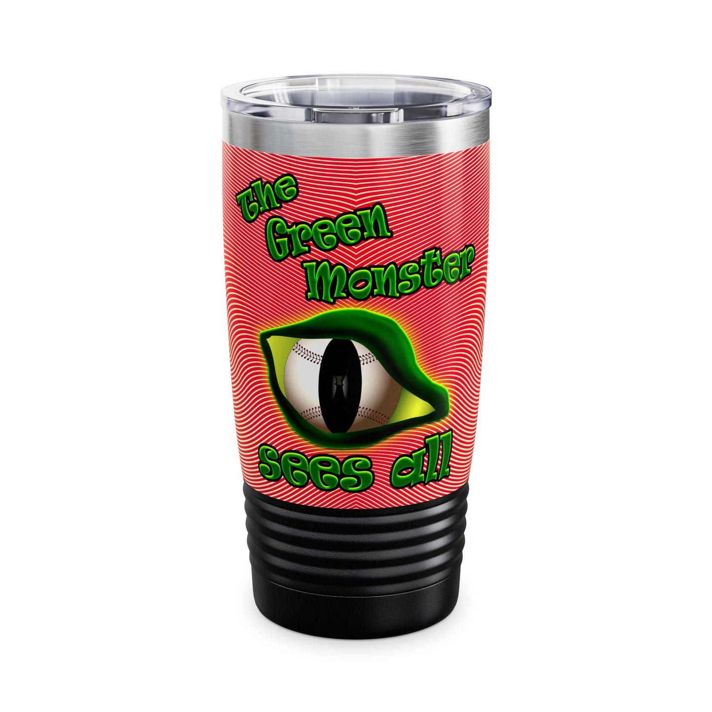 green monster - Ringneck Tumbler, 20oz (yellow-orange wave)