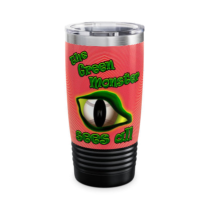 green monster - Ringneck Tumbler, 20oz (yellow-orange wave)