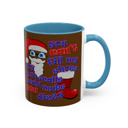 santa's shoes - Accent Mug (brown)