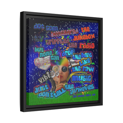 drop the beat - framed canvas art ('snoops' background)