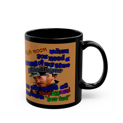 high noon - Black Mug (light brown)