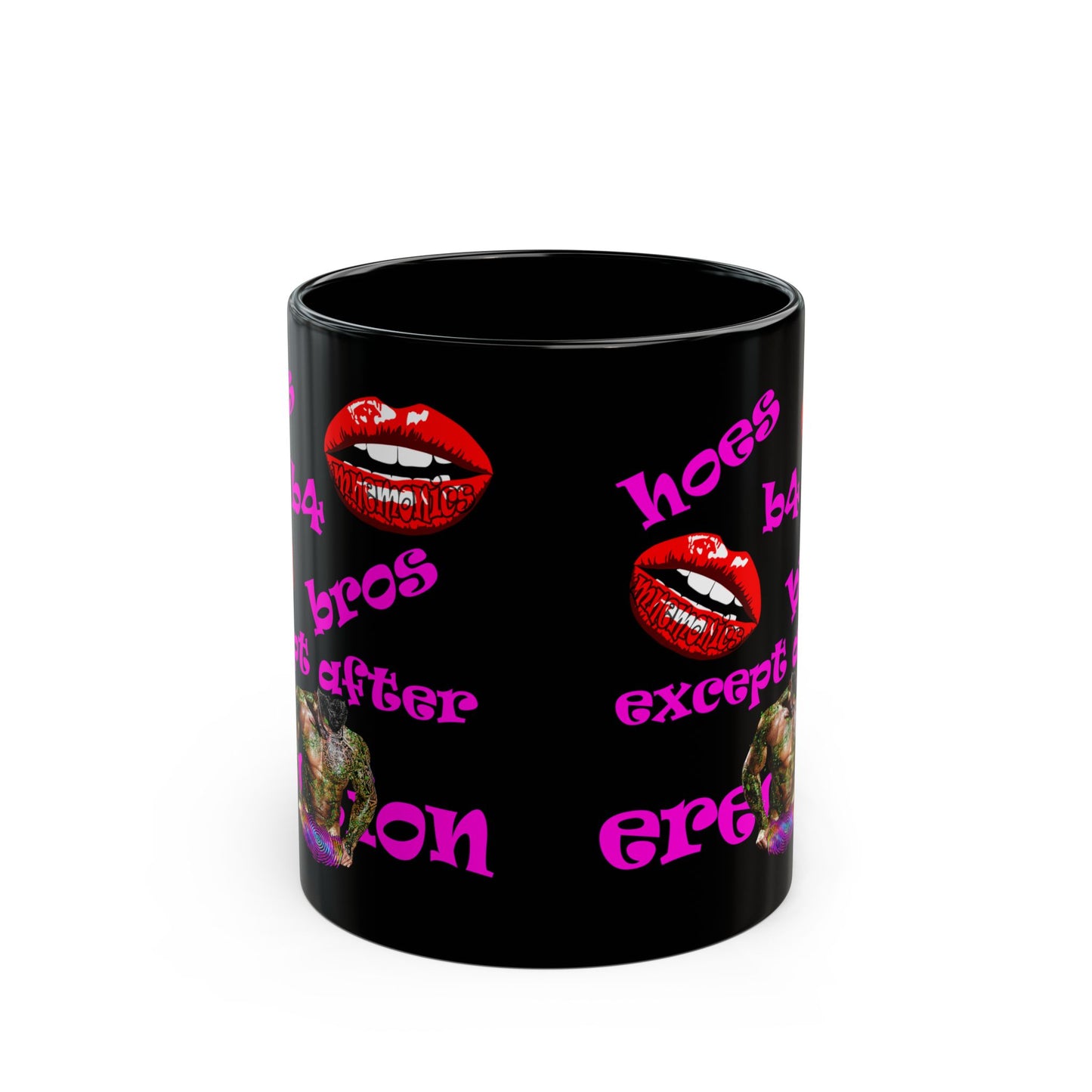 hoes b4 bros - Black Mug (black)