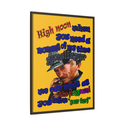 high noon - framed canvas art (yellow)