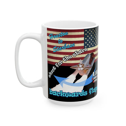 shoot for the stars - White Mug (black)