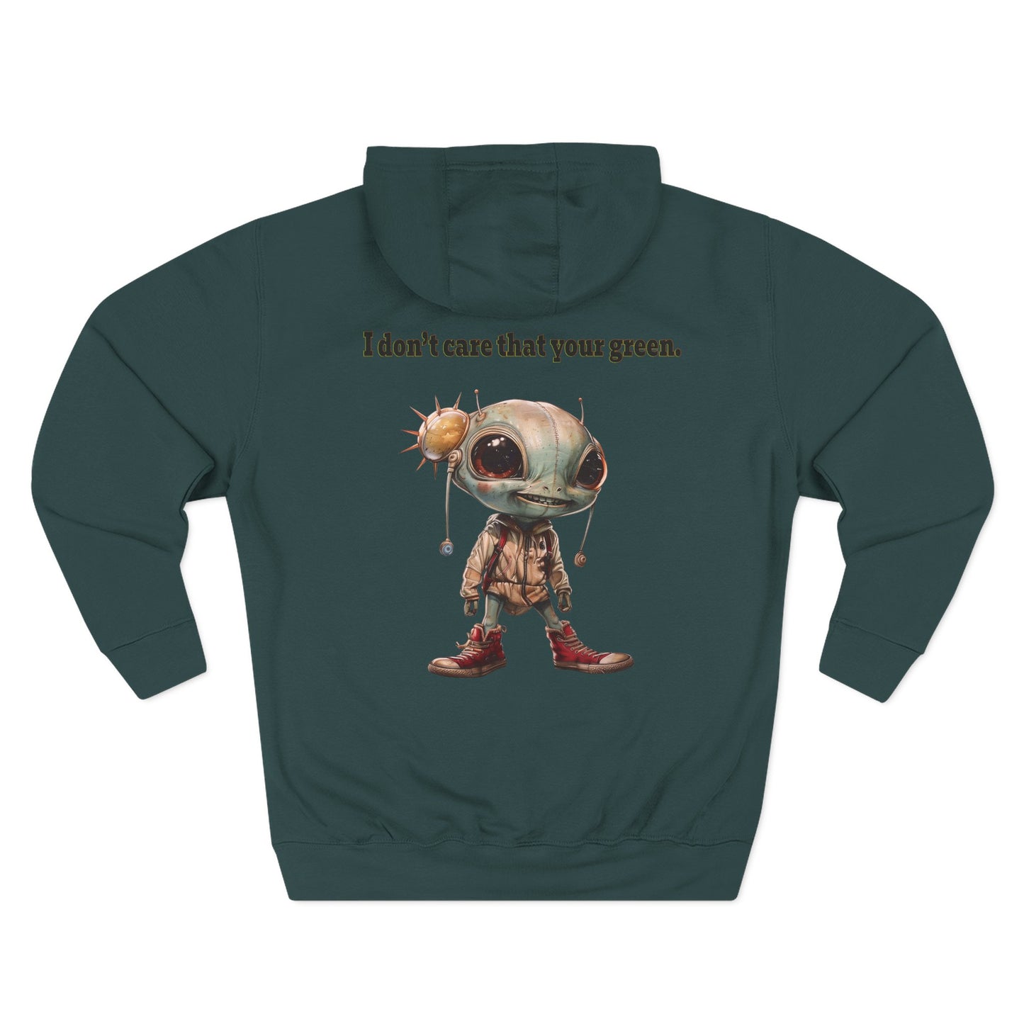 I don't care that your grey - Three-Panel Fleece Hoodie