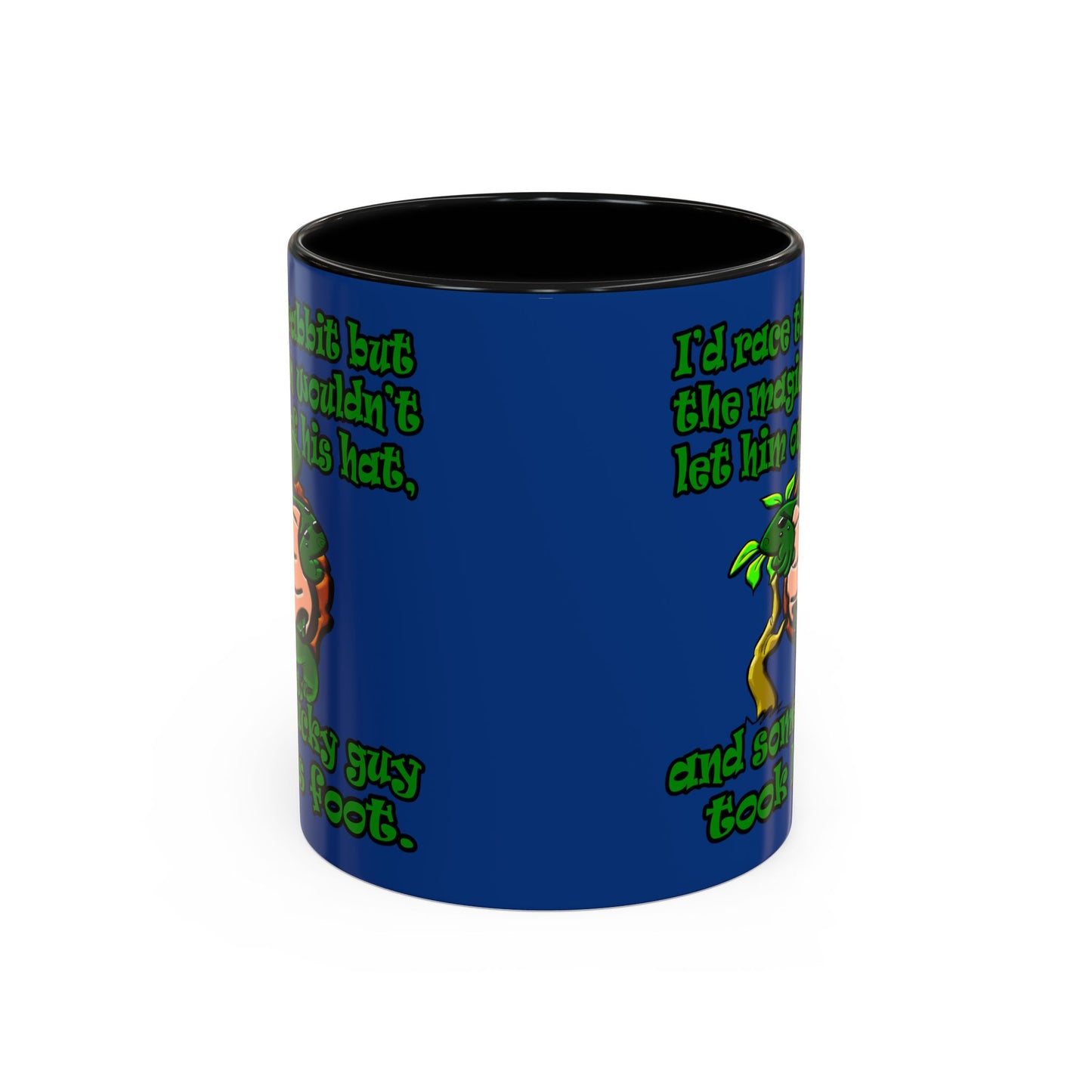 turtle race - Accent Mug (dark blue)