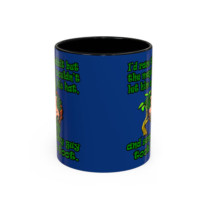 turtle race - Accent Mug (dark blue)