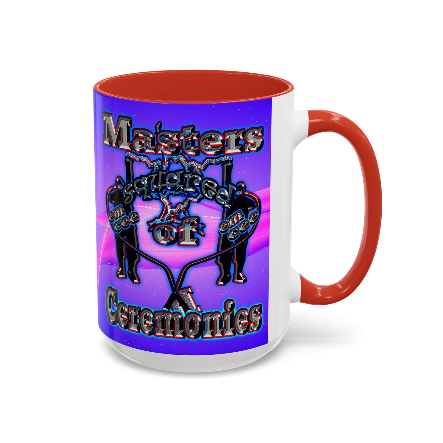 em cee squared - Accent Mug (purple-pink wave)