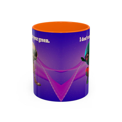 I don't care that your grey - Accent Mug (purple-pink wave)